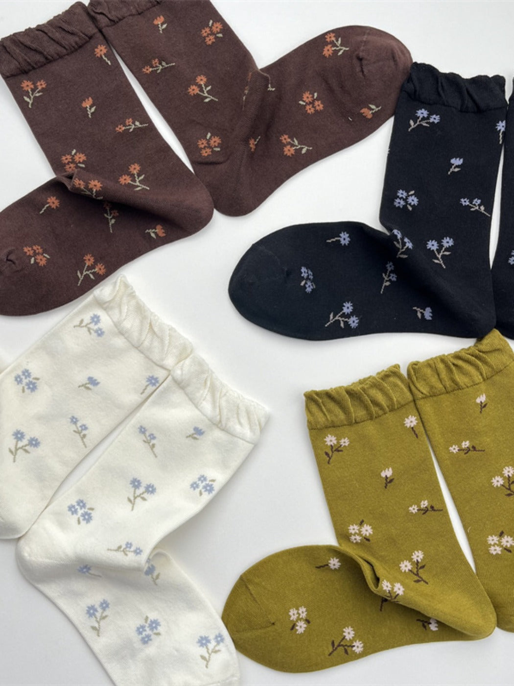 Rufia - Cute Floral Winter Sweet Socks - Soft & Warm