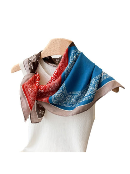Scarvii - Square Scarf with Paisley Print