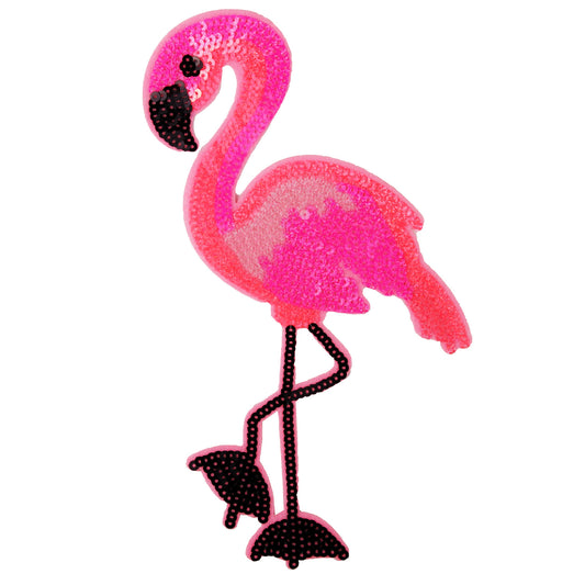 Flamingo Embroidered Iron-On Patch