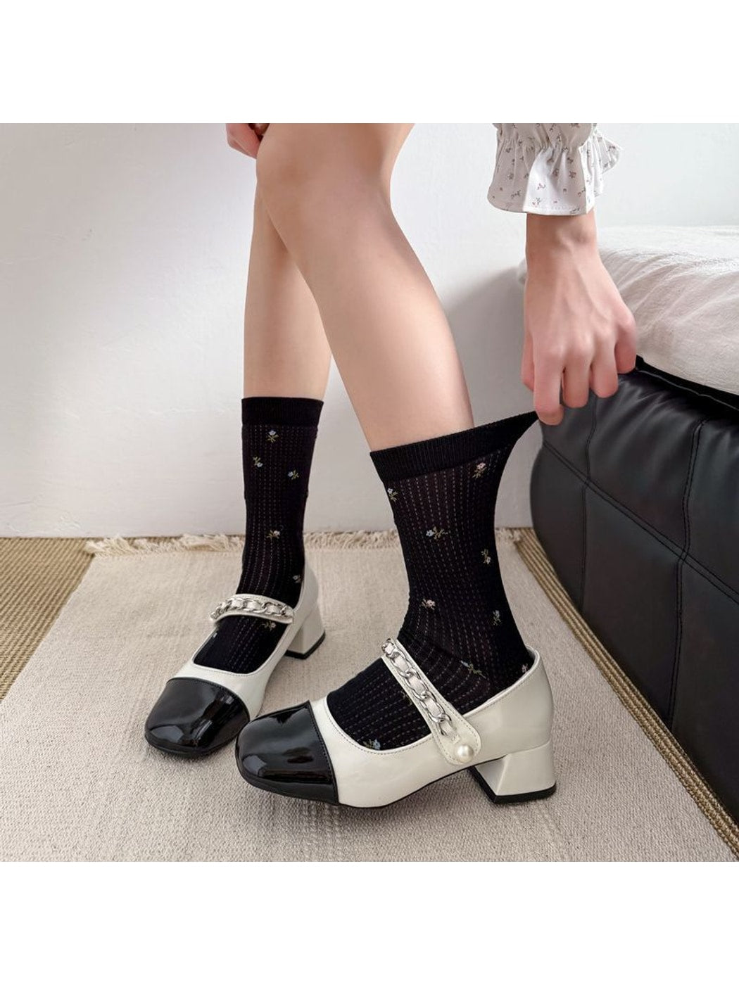 Rufia - Women's Floral Pattern Casual Socks