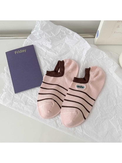 Rufia - Women's Low-Cut Striped Invisible Socks
