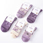 Rufia - Purple Embossed Women's Socks