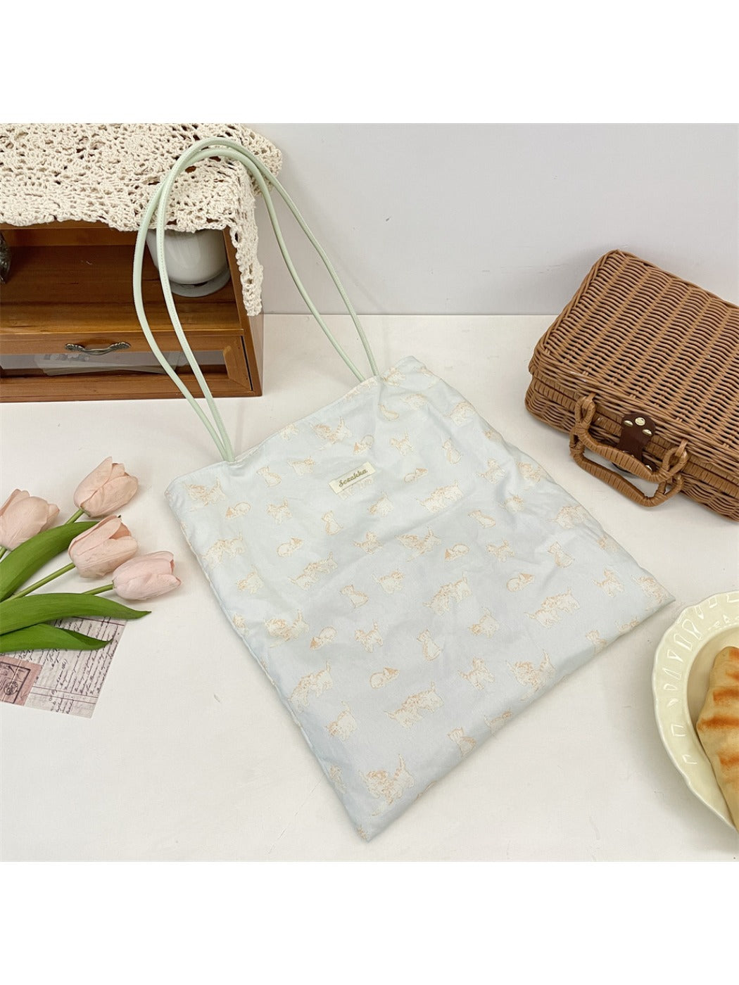Cosbai - Sweet Floral Print Shoulder Bag