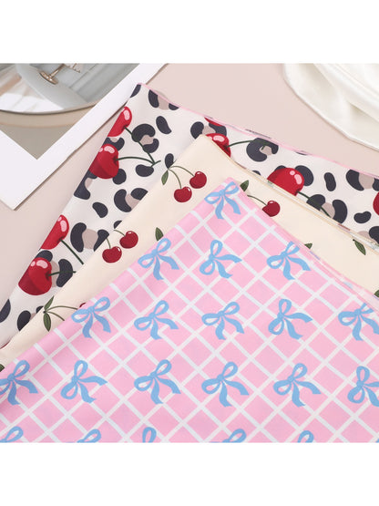 Scarvii Cherry Print Triangle Scarf