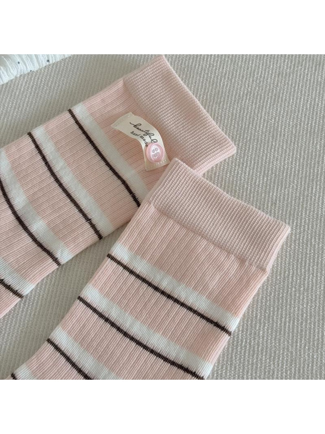 Rufia - Classic Striped Ribbed Crew Socks