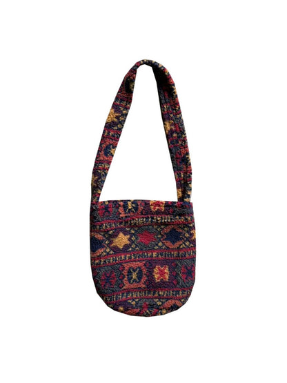 Cosbai - Retro Leopard Print Crossbody Bag