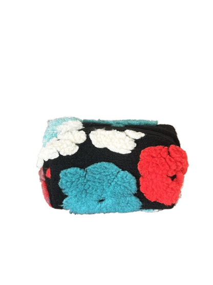 Cosbai - Large Capacity of Floral Tweed Zipper Makeup Bag