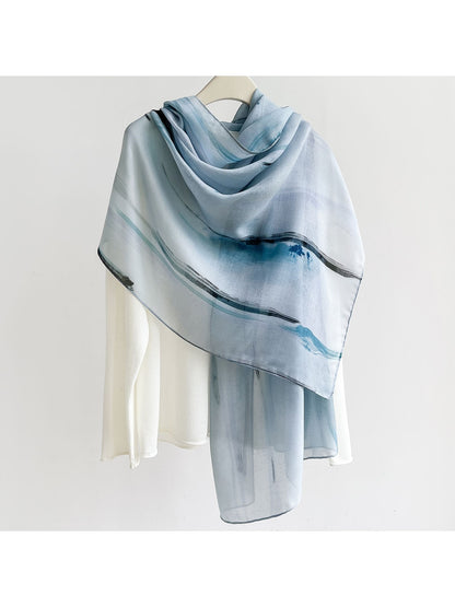 Scarvii - Modern Abstract Printed Summer Wrap Scarf