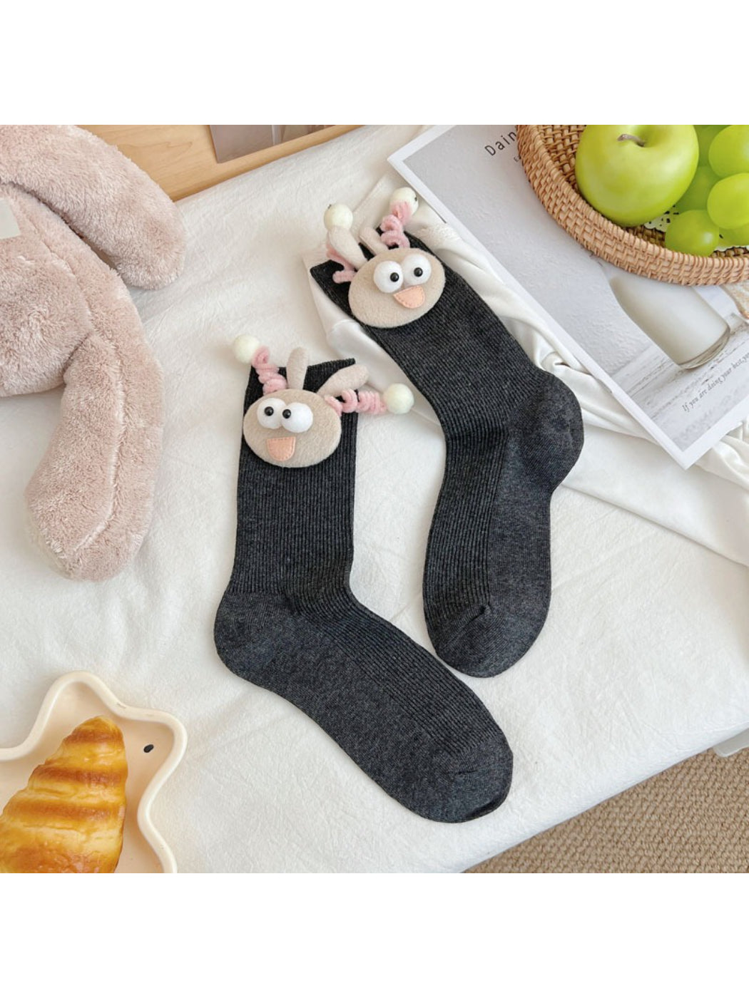 Rufia - Cute Plush Monster Cozy Socks