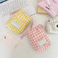 Cosbai - Gingham Padded Drawstring Pouch Bag