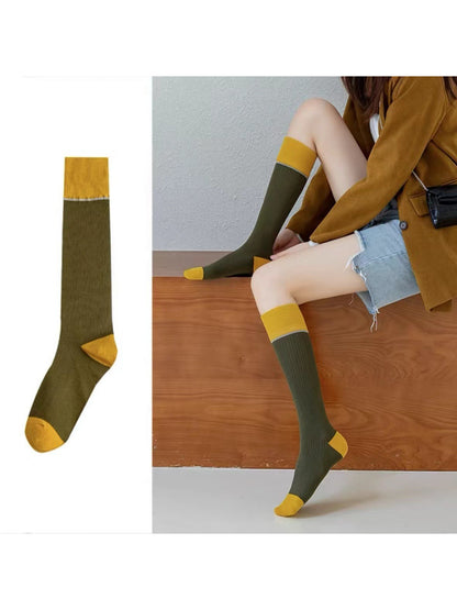 Rufia - Colorblock Ribbed Knee High Socks product image 5