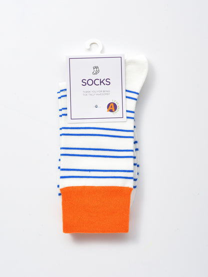 Rufia - Contrast Stripe Mid-Calf Socks