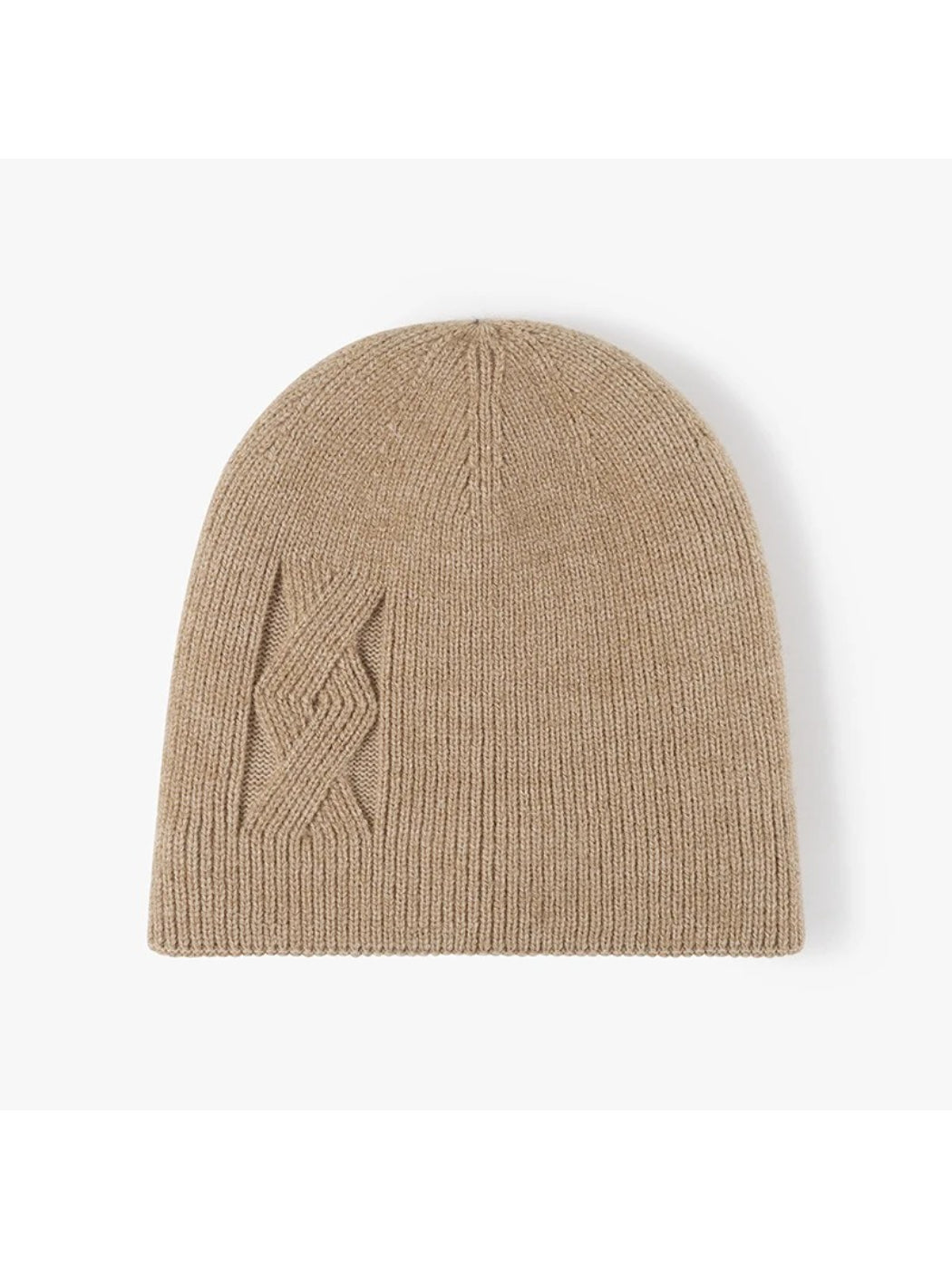 Haila - Tonal Geometric Textured Knit Beanie