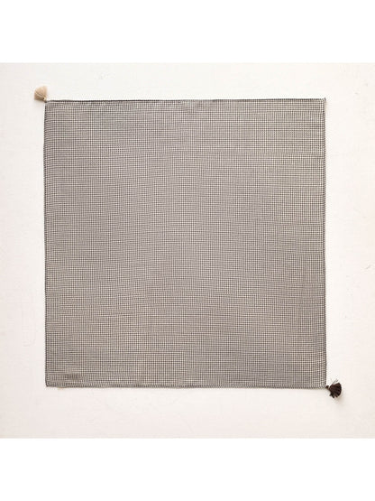 Scarvii - Gray Houndstooth Print Square Scarf