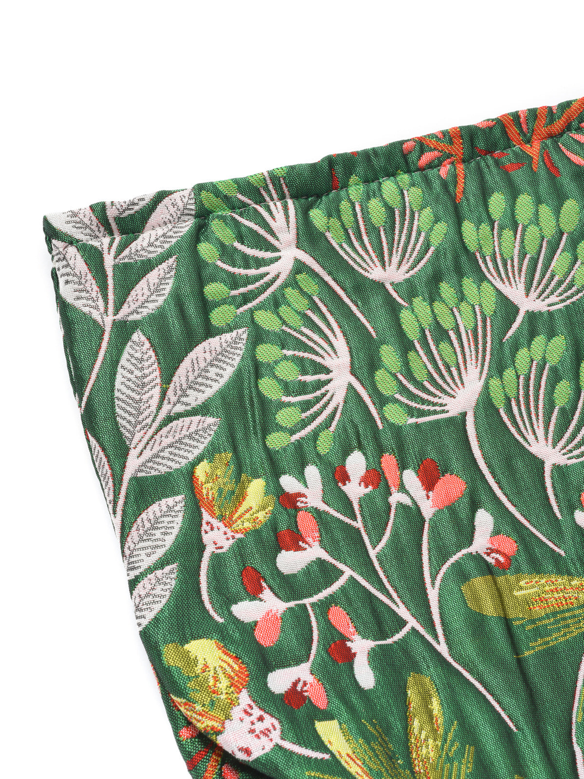 Cosbai – Retro Floral Embossed Canvas Makeup Bag