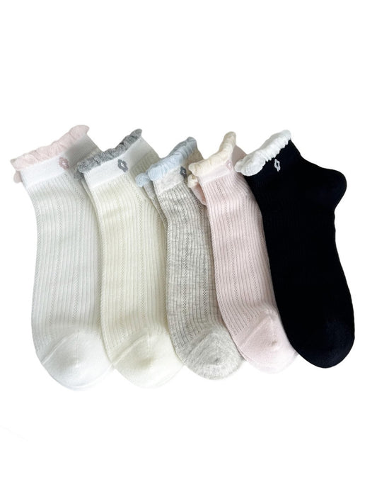 Rufia - Sweet Ruffle Trim Women's Ankle Socks