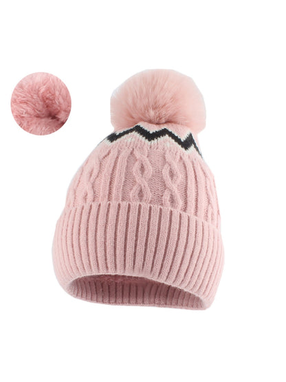 Haila - Women's Winter Ribbed Knit Pom Beanie