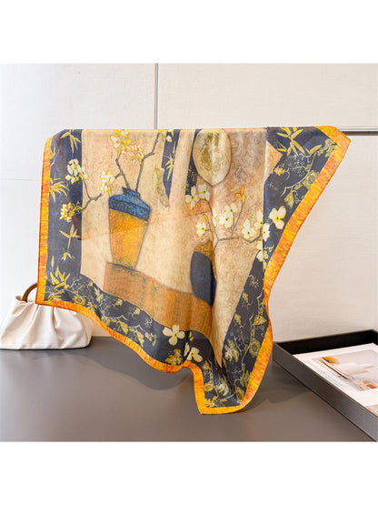 Scarvii Painterly Garden Square Scarf