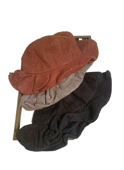 Haila - Vintage British‑Style Ruffled Bucket Hat