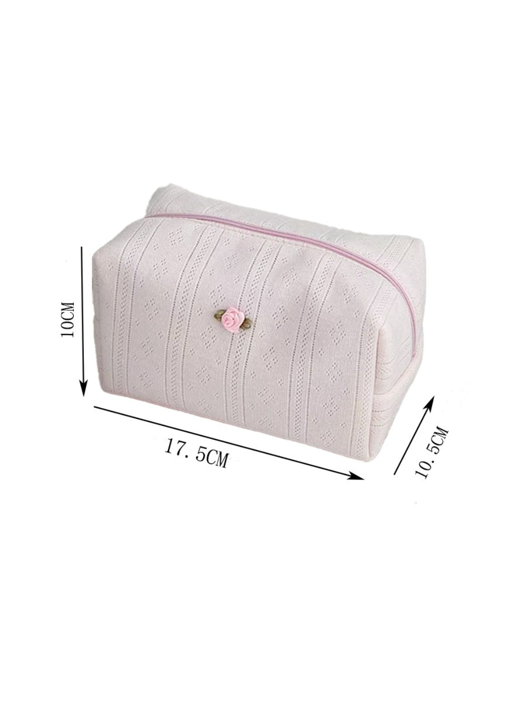 Cosbai cosmetic pouch next to makeup brushes and accessories