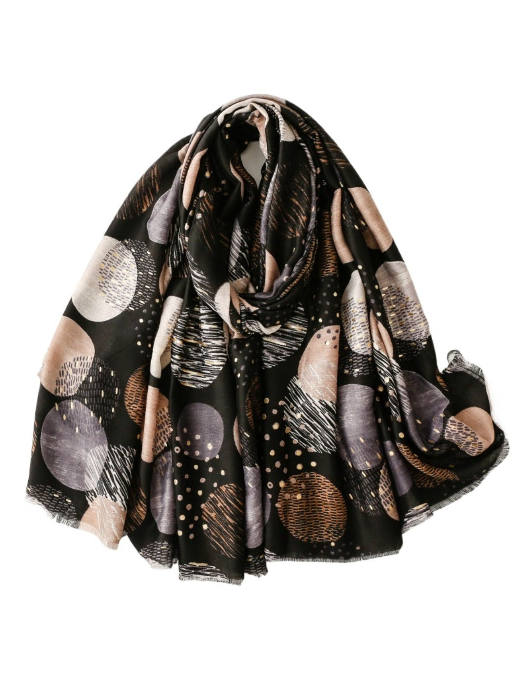Scarvii - Soft Retro Geometric Print Scarf - 4 Colors