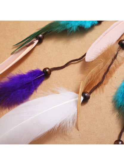 Hairish - Boho Multi Feather Tassel Hair Headpiece