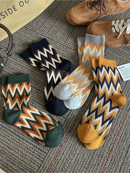 Rufia - Vintage Fashion Thick Mid-Calf Socks