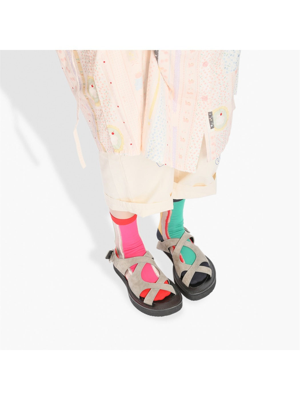 Rufia - Multi-color Knitted Short socks