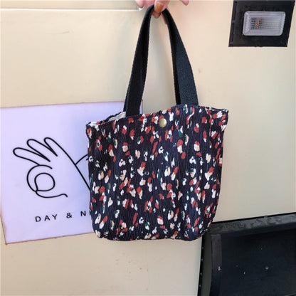 Cosbai - Floral, Geometric, Dots Cute Small Fabric Bag
