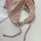 Scarvii - Elegant Lace Trim Gingham Triangle Scarf