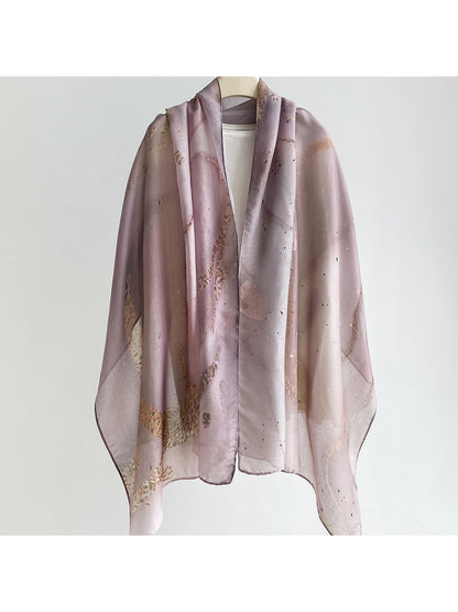 Scarvii - Elegant Flowing Printed Summer Wrap Scarf