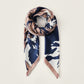 Scarvii - Rose Pattern Lightweight Square Scarf