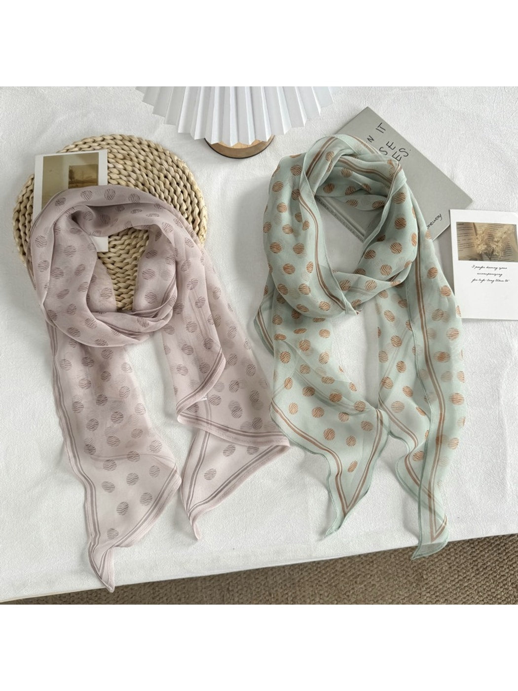 Scarvii - Polka Dot Long Neck Scarf