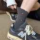 Rufia - Vintage Color Block Slouchy Mid-Calf Socks