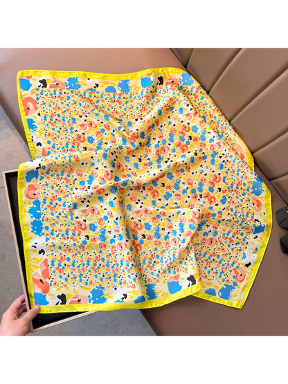 Scarvii Abstract Floral Square Scarf