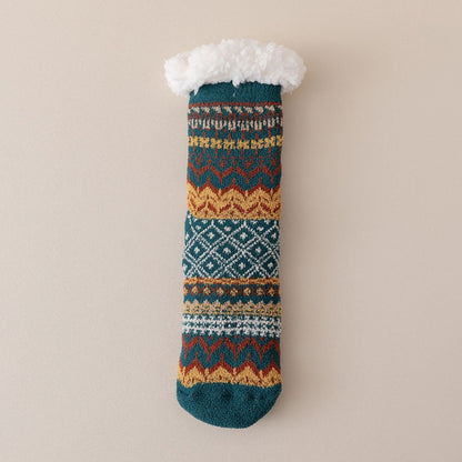 Rufia - Colorful Ethnic Pattern Towel Socks