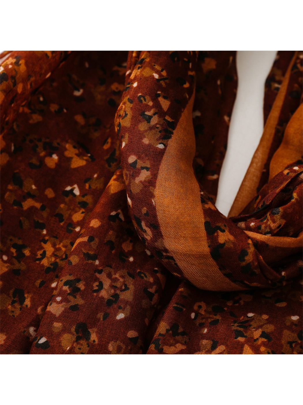 Scarvii - Small Floral Print Lightweight Scarf