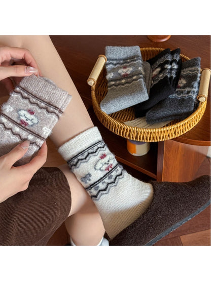 Rufia – Dog Pattern Winter Socks
