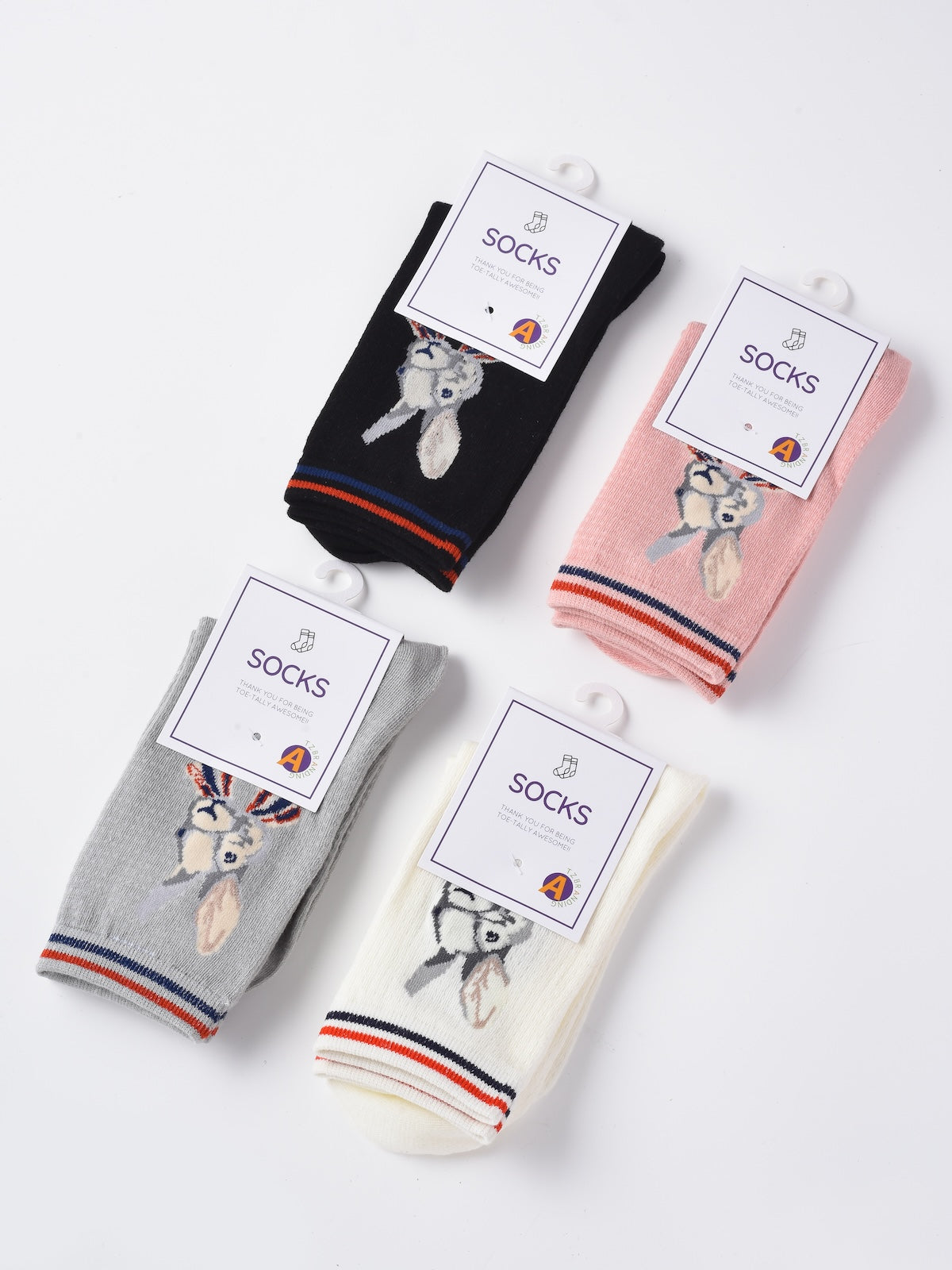 Rufia - Bunny Head Stripe Crew Socks product image 3