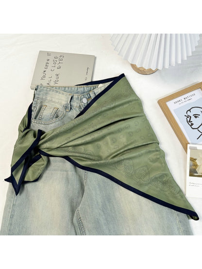 Scarvii - Simple Printed Pattern Fashion Triangle Scarf
