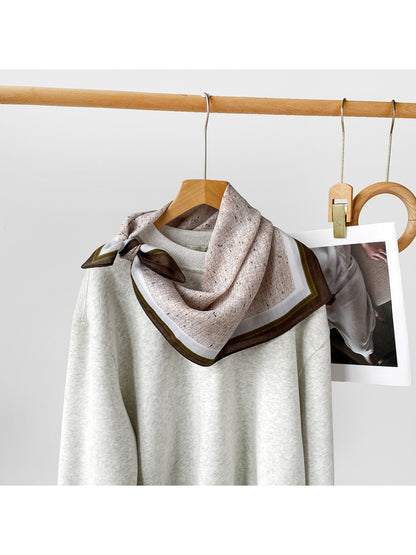 Scarvii - Textured Neutral Square Scarf