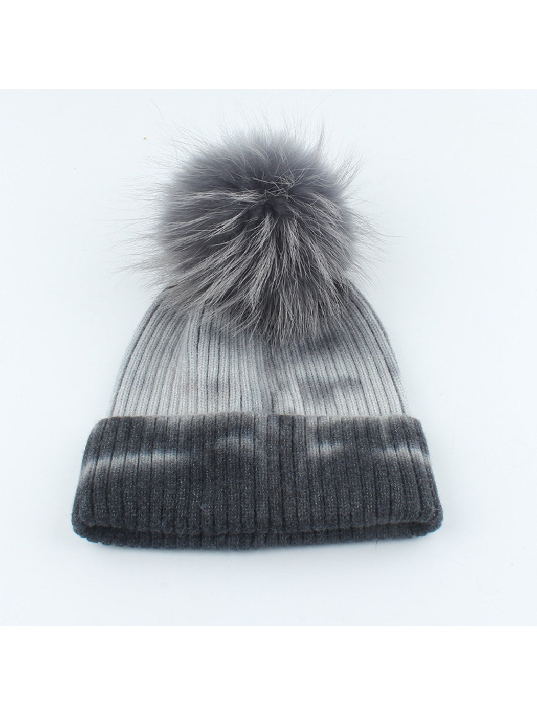 Haila - Ribbed Stripe Knit Beanie Hat