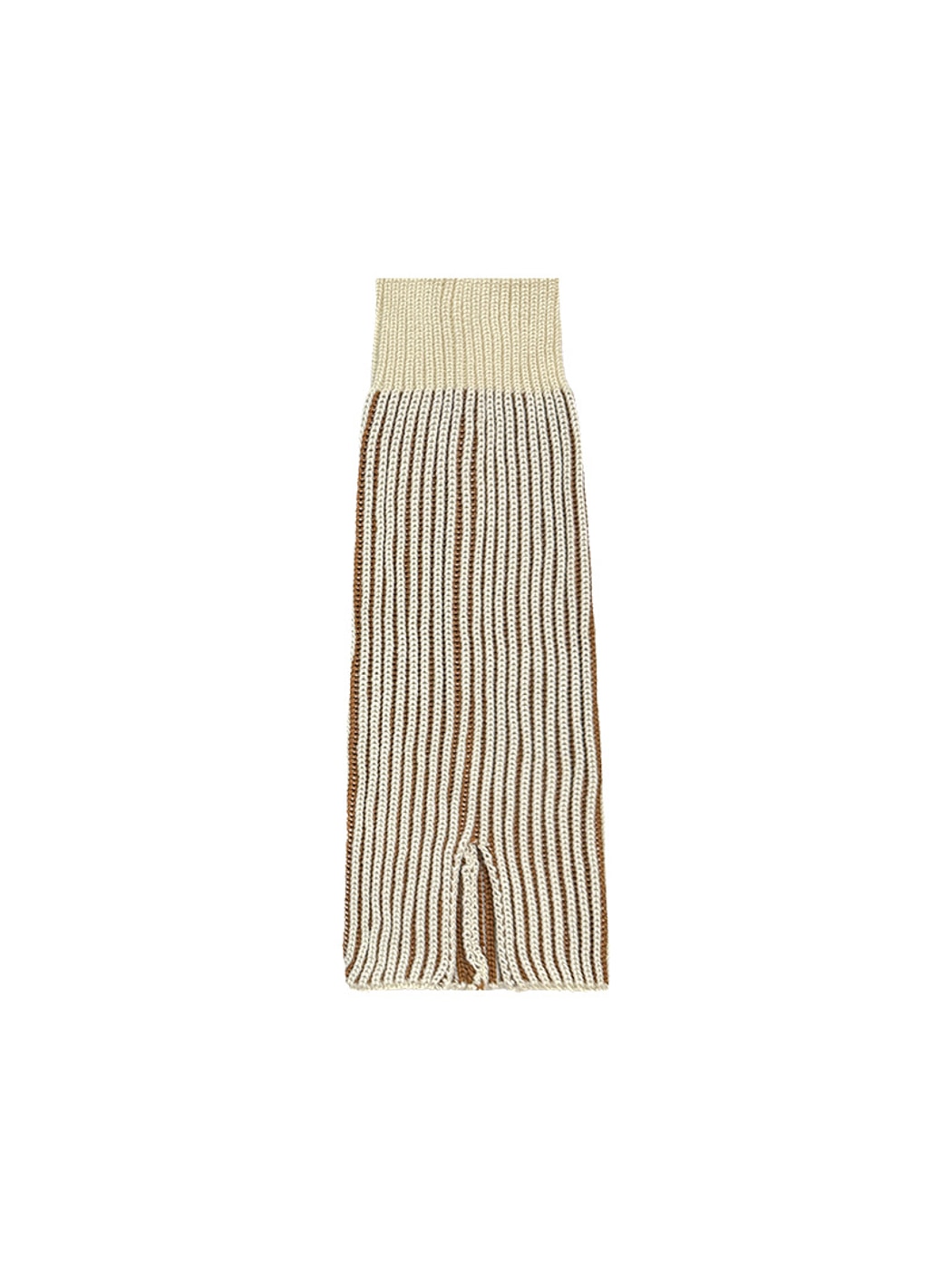 Cozyra - Striped Split-Hem Flared Leg Warmers