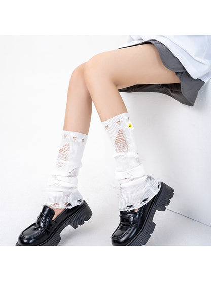 Cozyra - Ribbed Cutout Leg Warmers