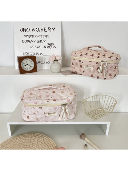 Cosbai - Quilted Travel Makeup Bag