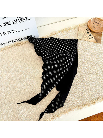 Scarvii - Polka Dot Hair Triangle Scarf