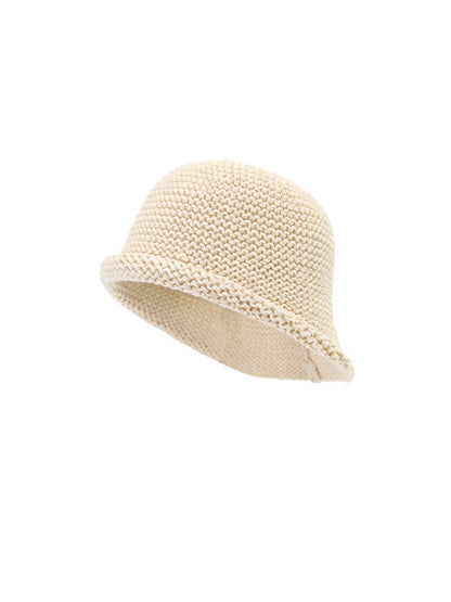 Haila bucket hat with soft texture shown from above in beige color