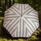 Rano - Beige & Green Stripe Compact Umbrella (Auto/Manual)