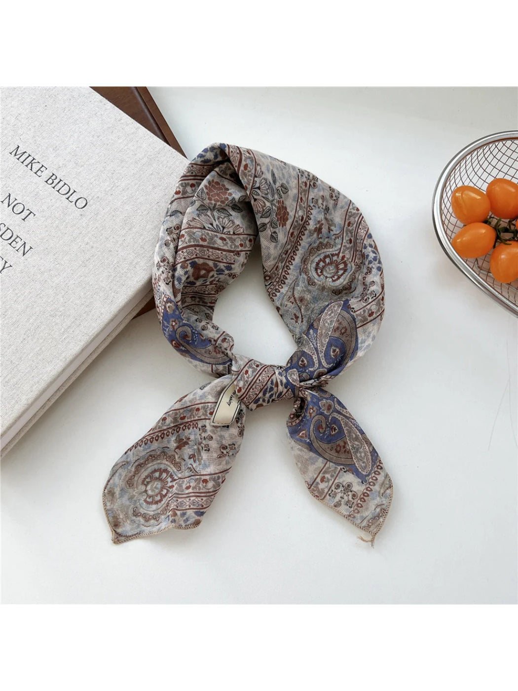 Scarvii - Vintage Print Square Scarf