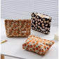 Cosbai - Vintage Floral Print Handheld Makeup Bag